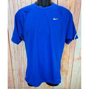Nike Dri-Fit Mens Blue Athletic Short Sleeve Lightweight Sportswear Shirt Small